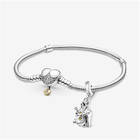 beauty and the beast charm bracelet|pandora belle dress.